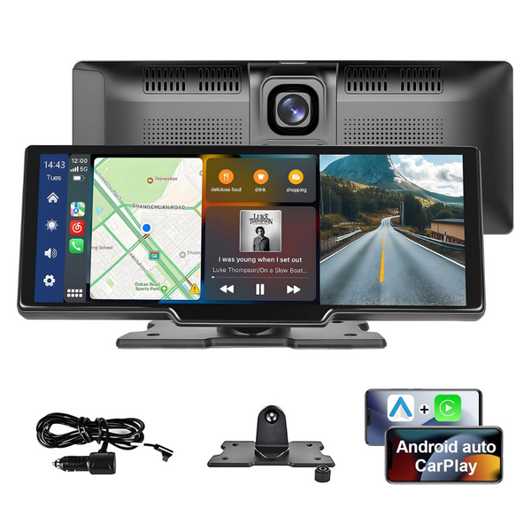 10.26" 4K UHD Portable Dash Cam & Head Unit